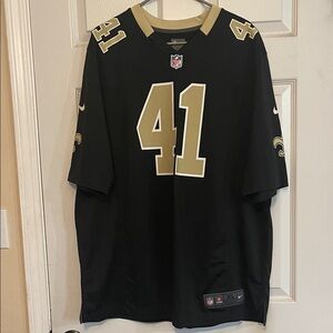NFL Nike #41 Kamara Saints Black and Gold Men's Jersey
